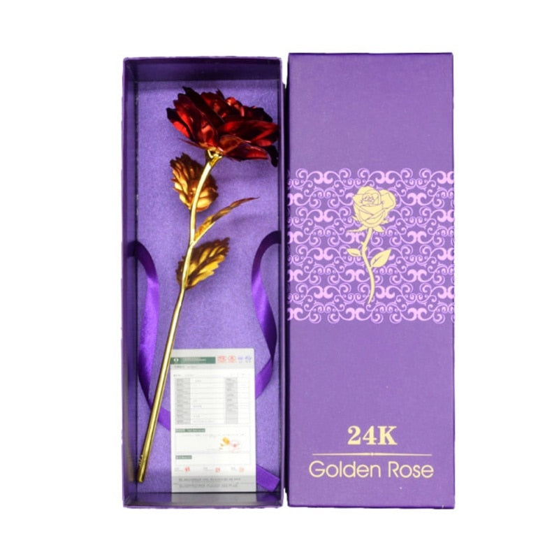 24K Foil Plated Rose Gold Wedding Decoration