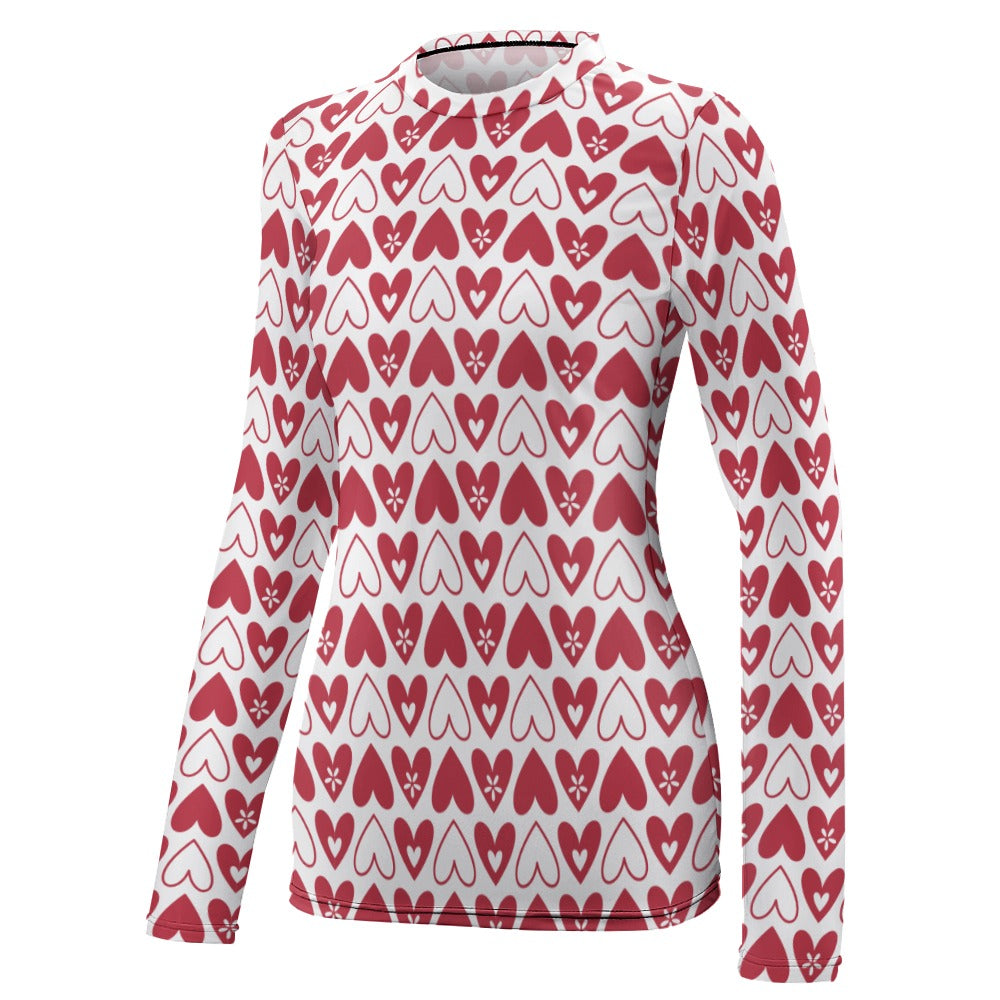 Valentine's Hearts Alternating Women's Long Sleeve T-Shirt