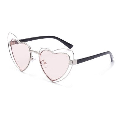 Marry Cat Eye Heart Sunglasses - Retro Luxury for Women
