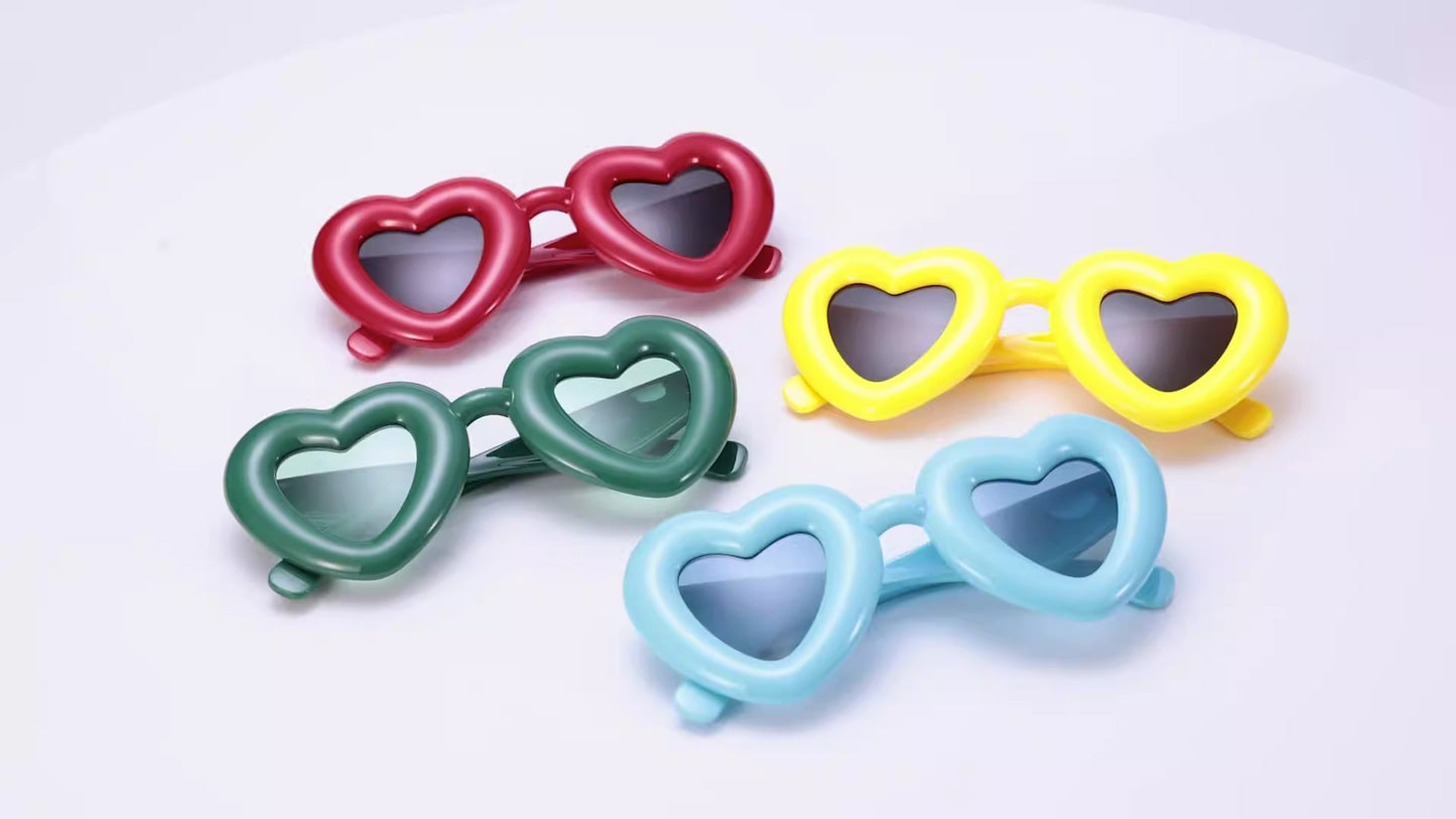 Cute Heart-Shaped Polarized Sunglasses for Women