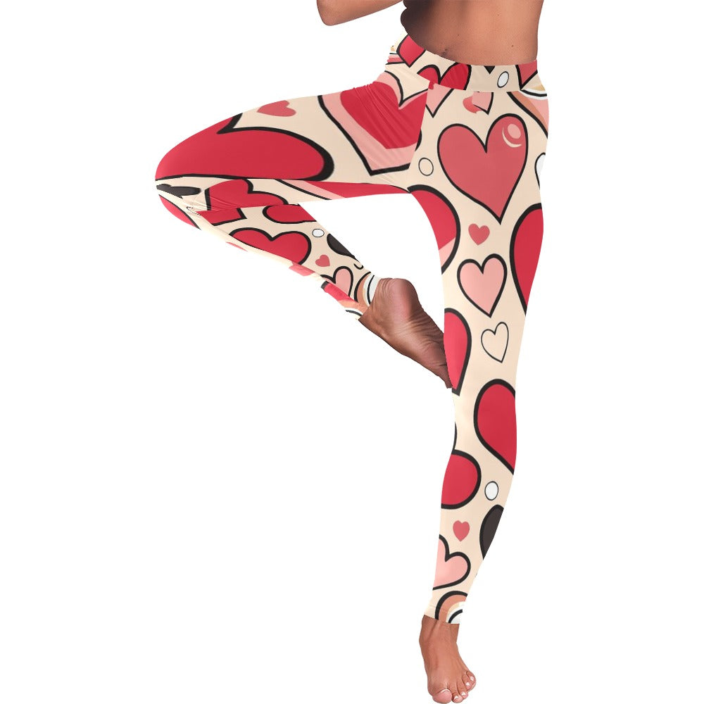 Warm Tones Women's All-Over Low Rise Leggings