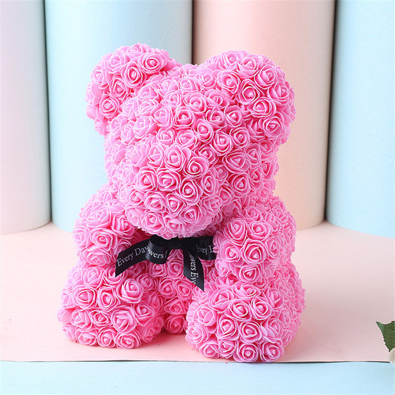 25cm Red Teddy Bear Rose Flower - Valentine's Day Gift