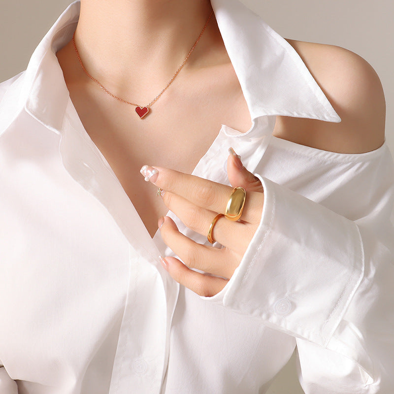 Love Clavicle Chain Acrylic Necklace