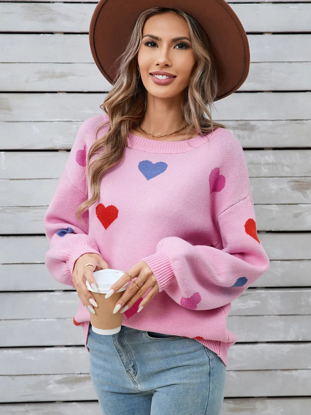 Angel Wings Heart Long Sleeve Sweater