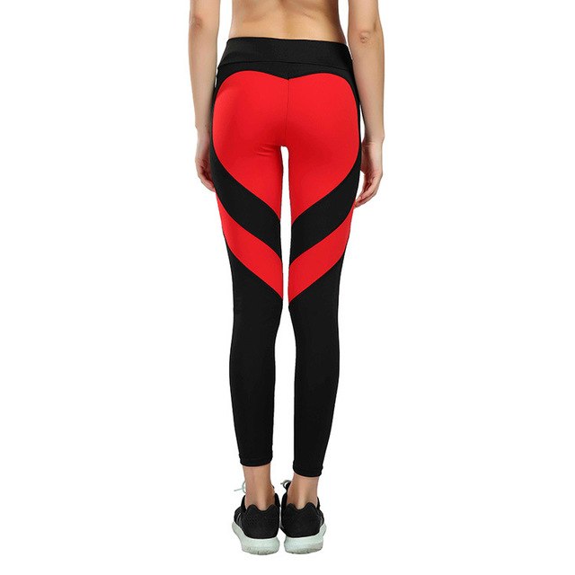Heart-Shaped Women's Yoga Leggings for Valentine's Day