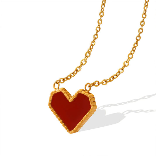 Love Clavicle Chain Acrylic Necklace