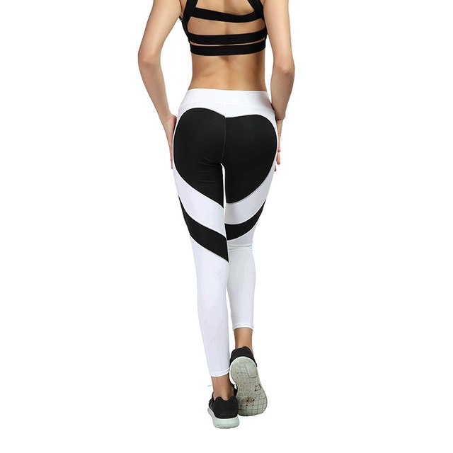 Heart-Shaped Women's Yoga Leggings for Valentine's Day