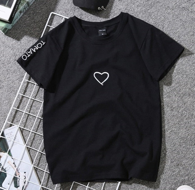 Summer Couples Lovers T-Shirt for Women
