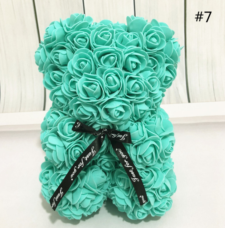 25cm Red Teddy Bear Rose Flower - Valentine's Day Gift