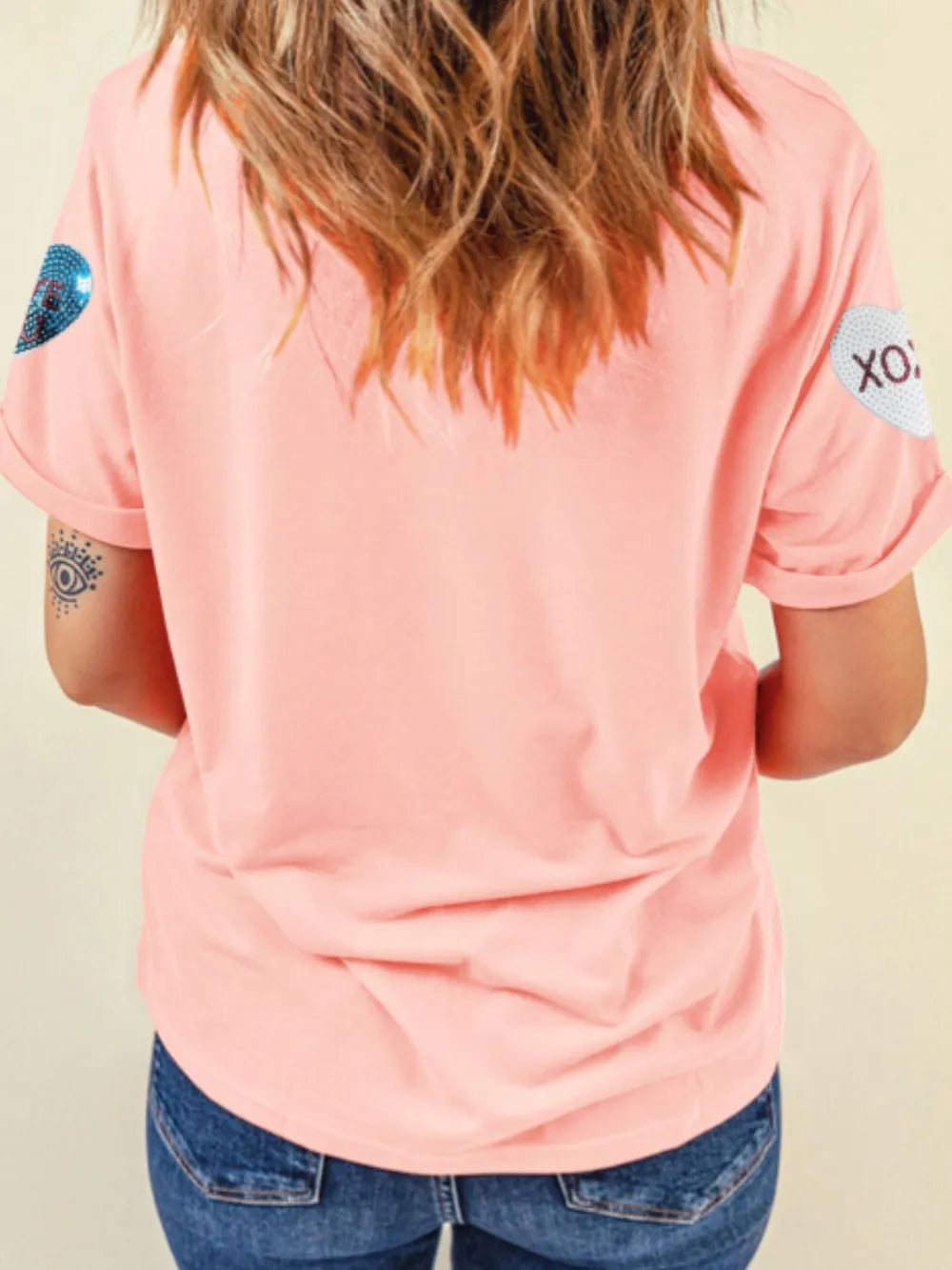 Valentine’s Day Sequin Heart T-Shirt