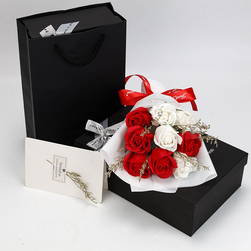 Dried Flowers Soap Bouquet - Teacher's Day & Valentine's Gift Box