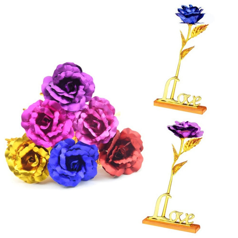 24K Foil Plated Rose Gold Wedding Decoration