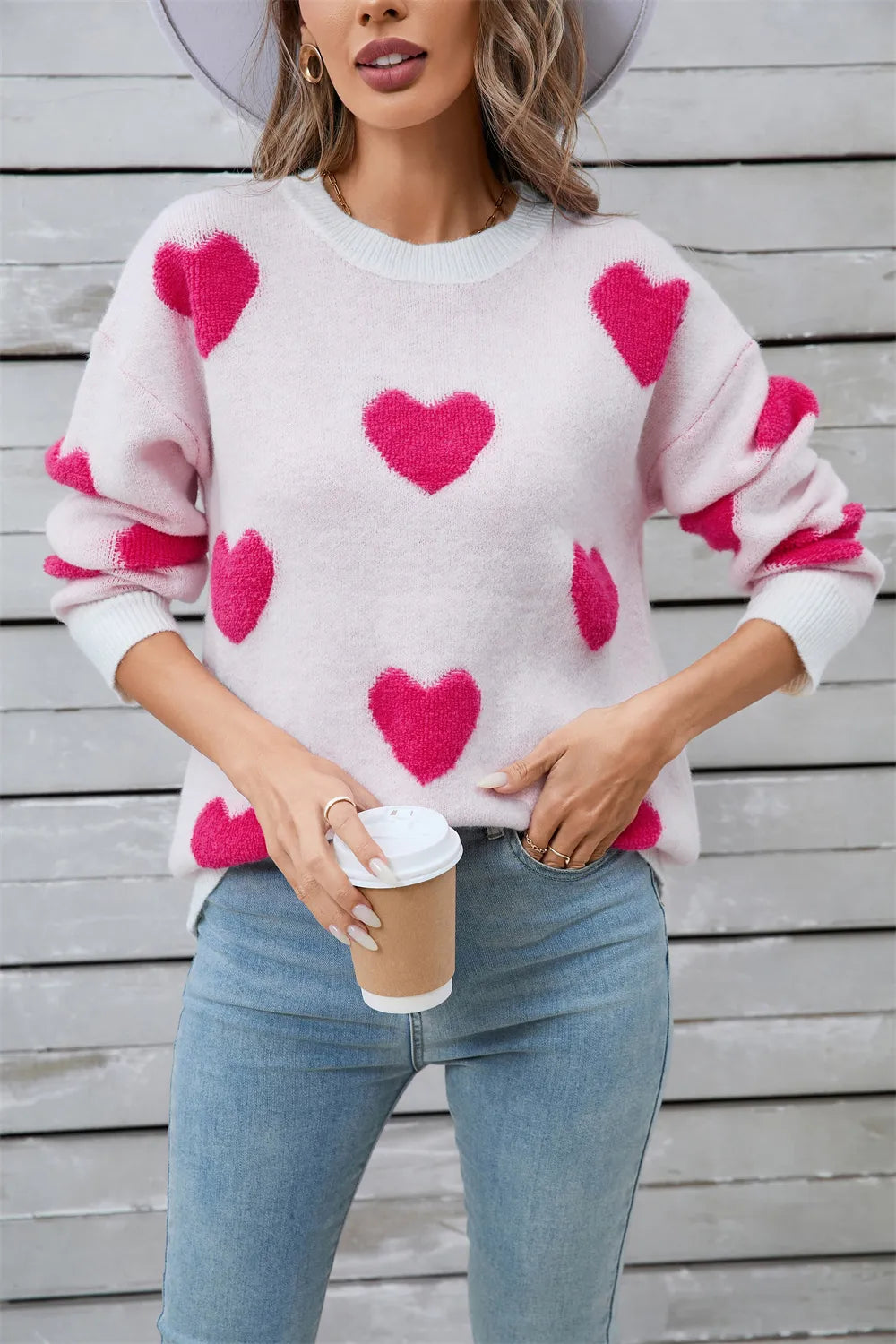 Angel Wings Heart Long Sleeve Sweater