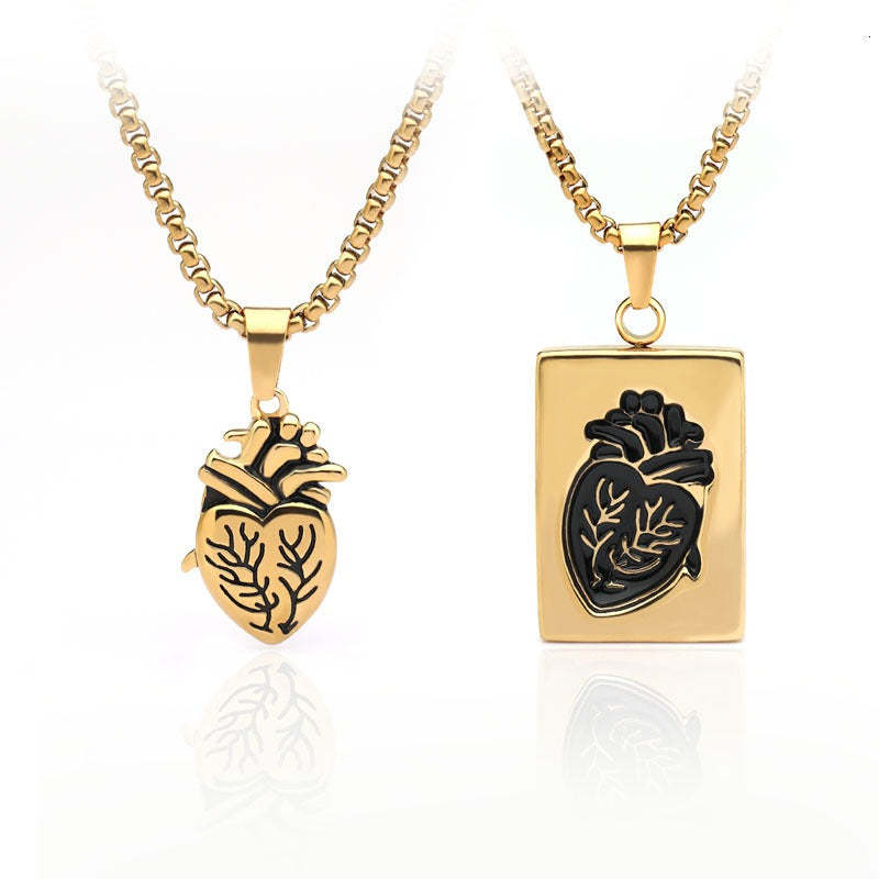Creative Heart Couple Pendant Necklace