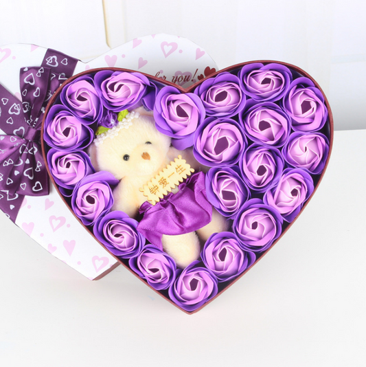 Lilo Stitch Plush Toy with Soap Flower Bouquet