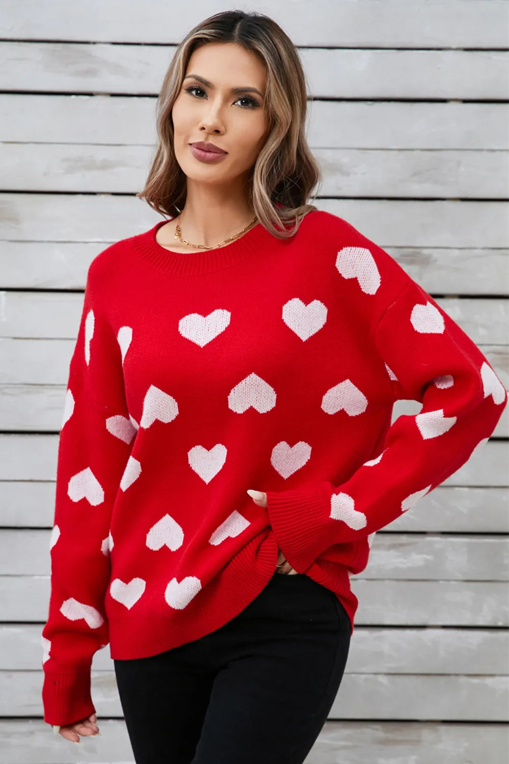 Angel Wings Heart Long Sleeve Sweater