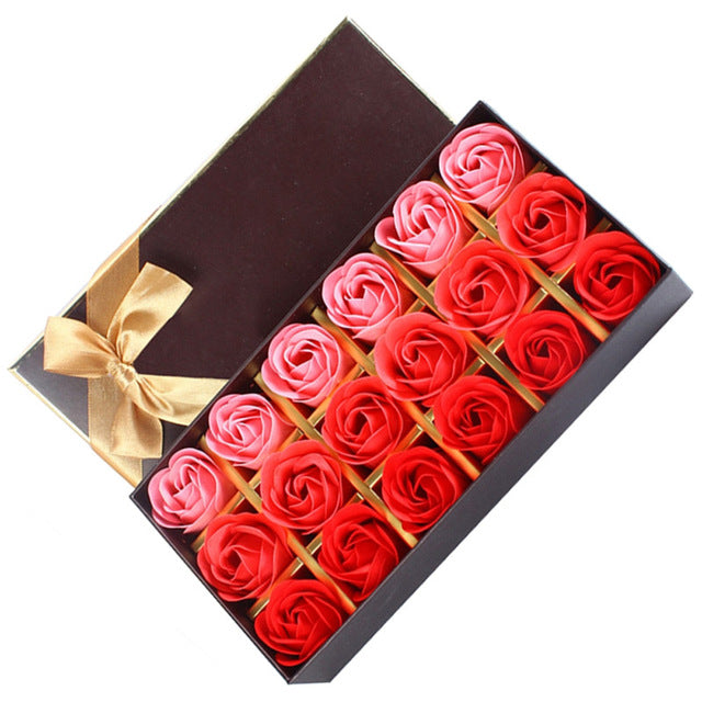18Pcs Box Simulation Rose Soap Flower Gift