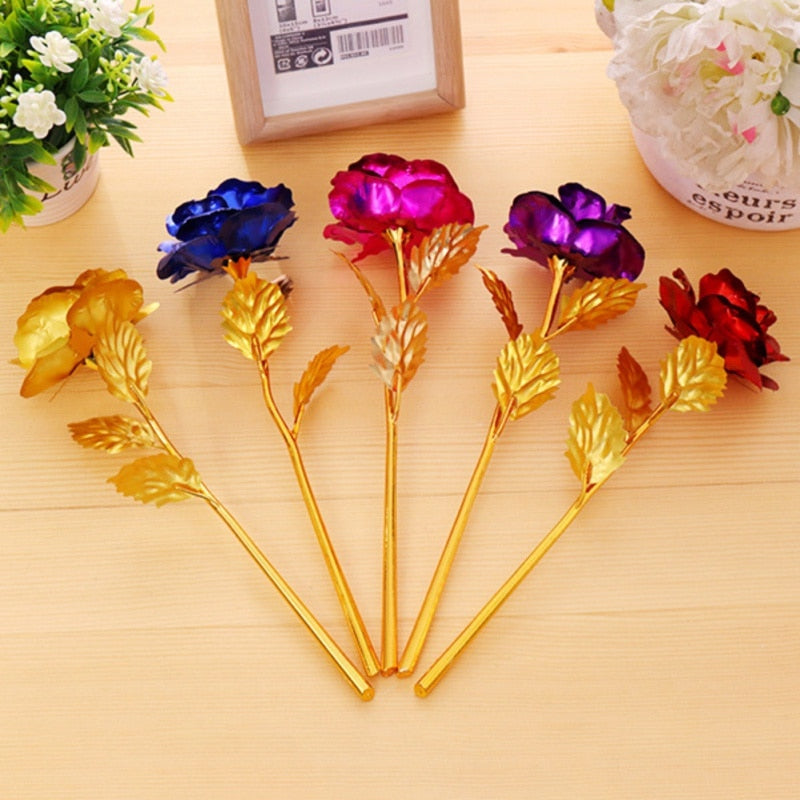 24K Foil Plated Rose Gold Wedding Decoration