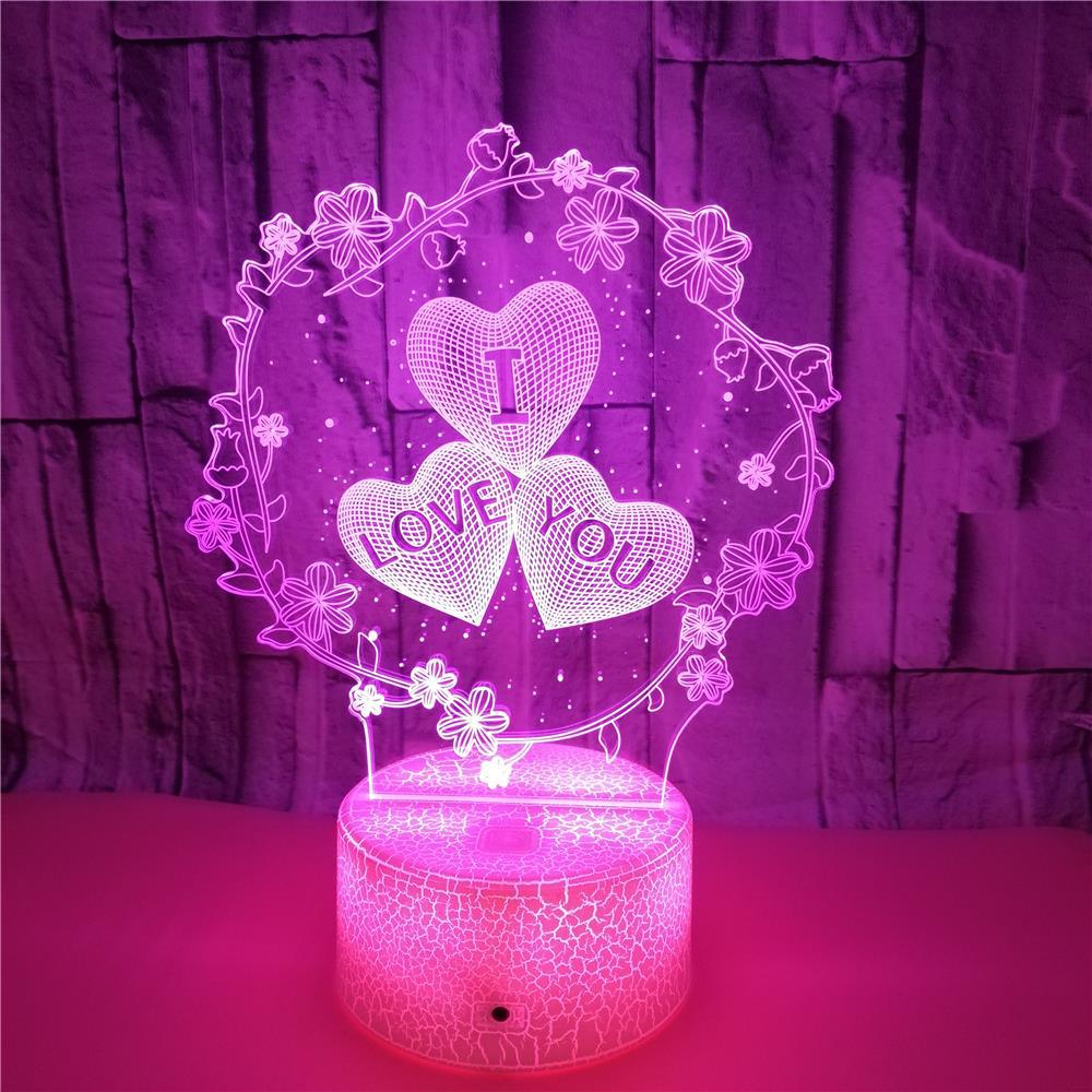 3D I LOVE YOU LED Lamp - Perfect Valentine's Gift