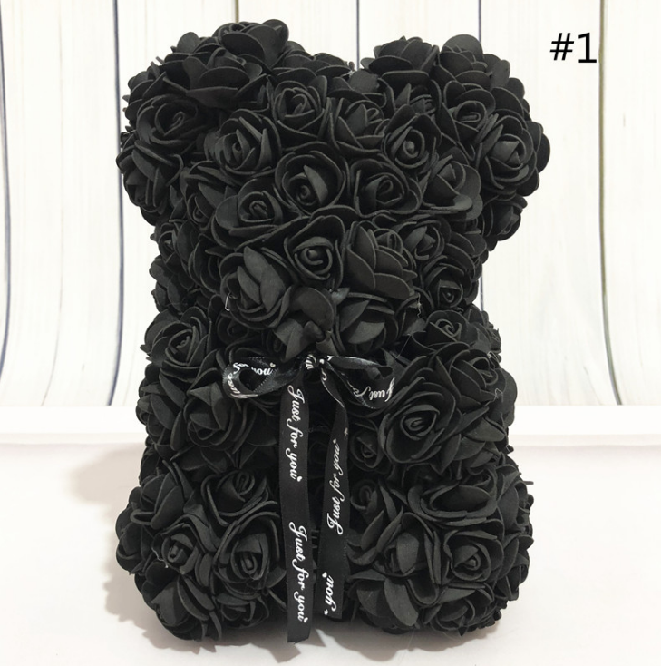 25cm Red Teddy Bear Rose Flower - Valentine's Day Gift
