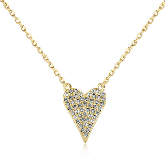 Heart-Shaped Diamond Pendant Set