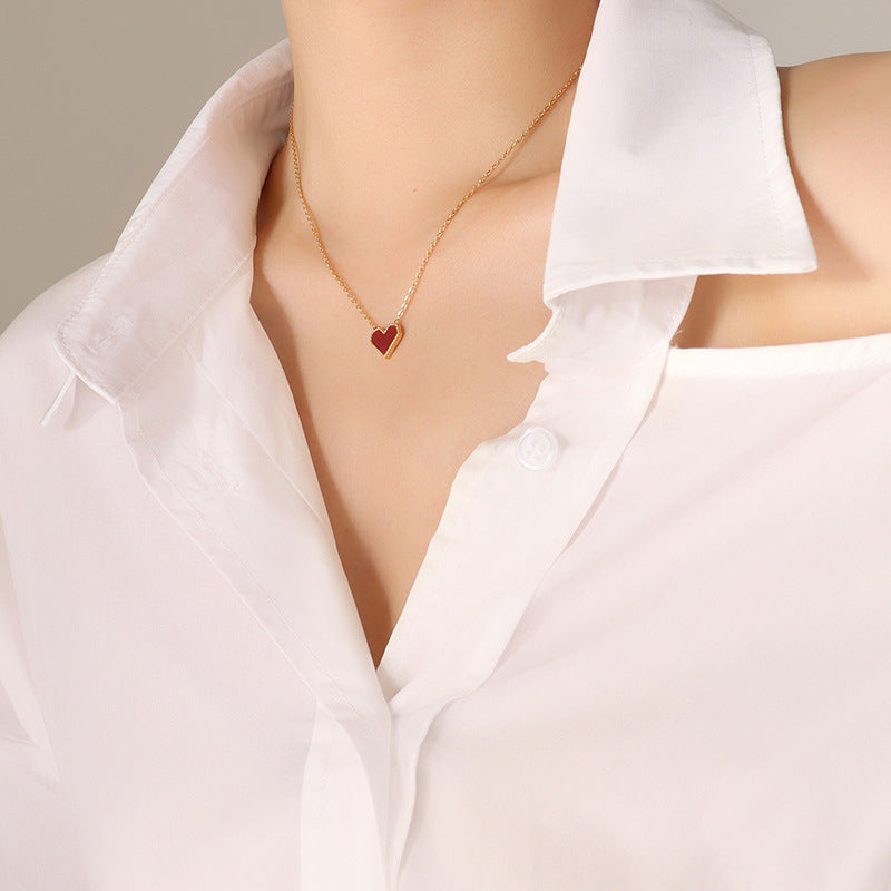 Love Clavicle Chain Acrylic Necklace