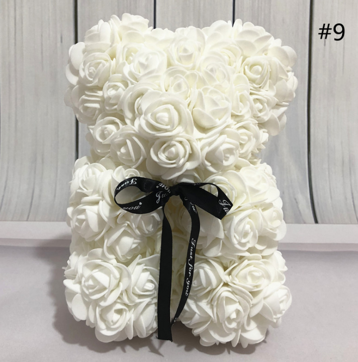 25cm Red Teddy Bear Rose Flower - Valentine's Day Gift