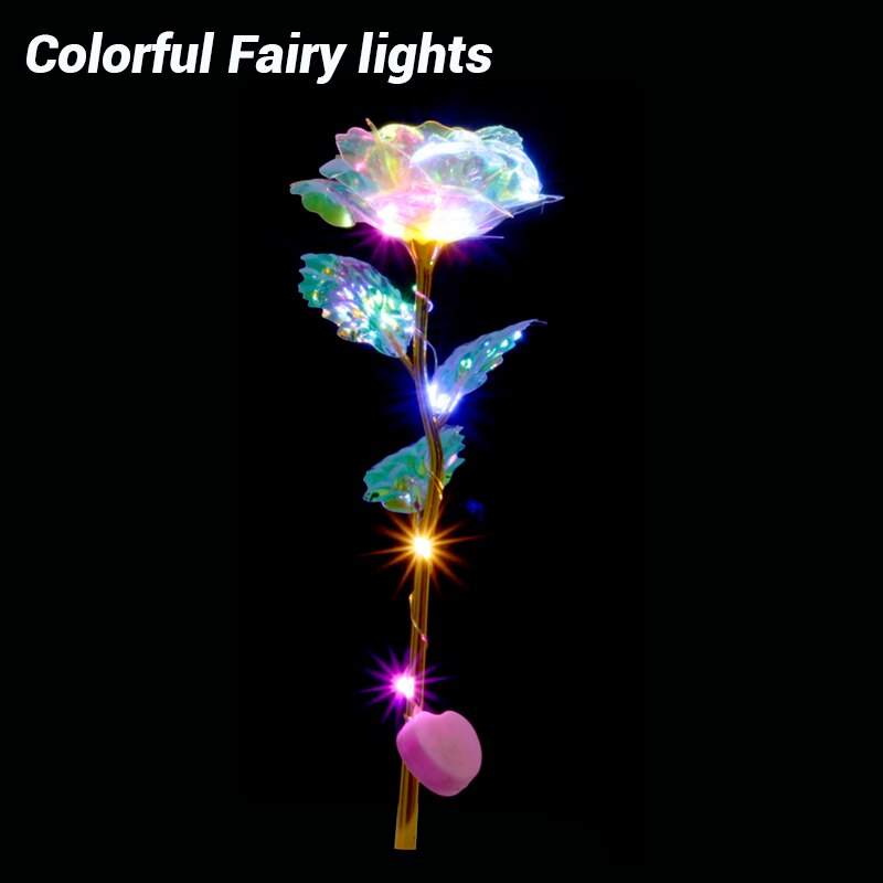 Romantic Colorful LED Fairy Rose Flowers