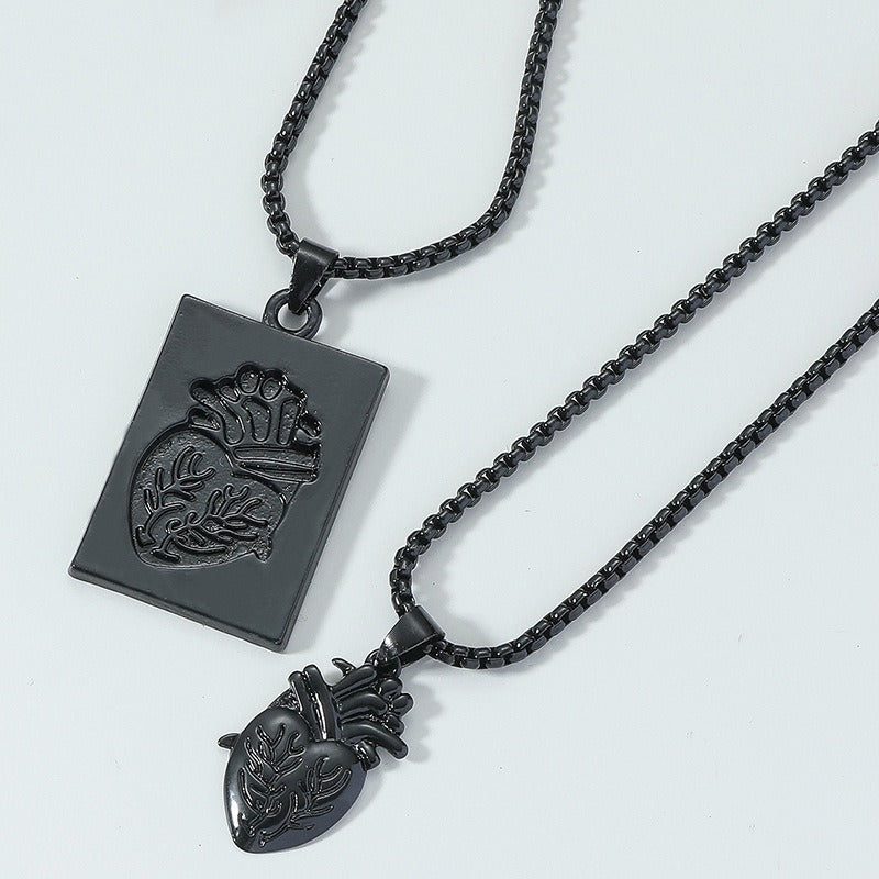 Creative Heart Couple Pendant Necklace