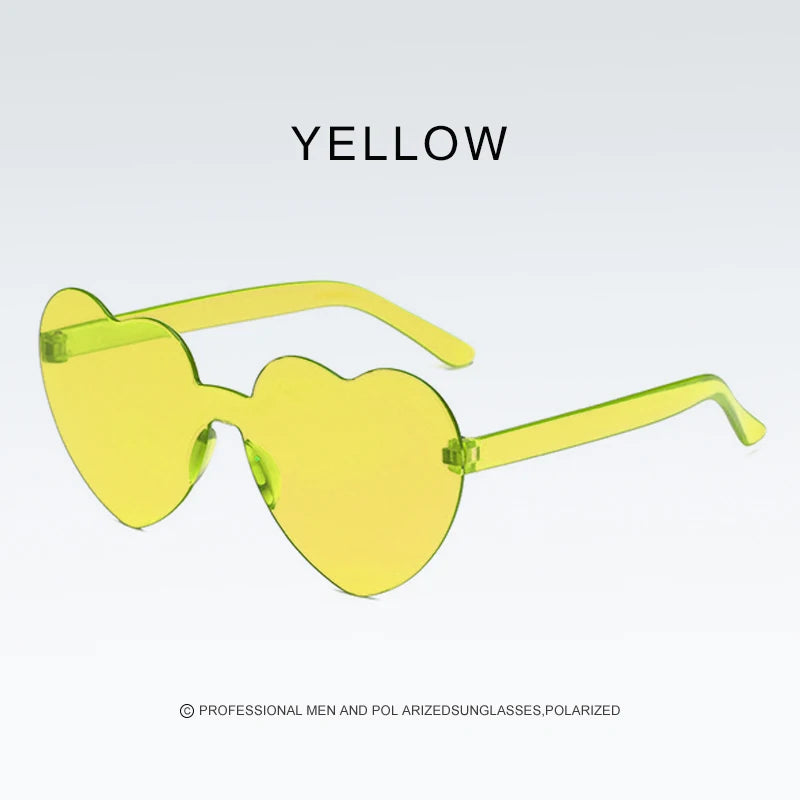 Heart-Shaped Frameless Sunglasses