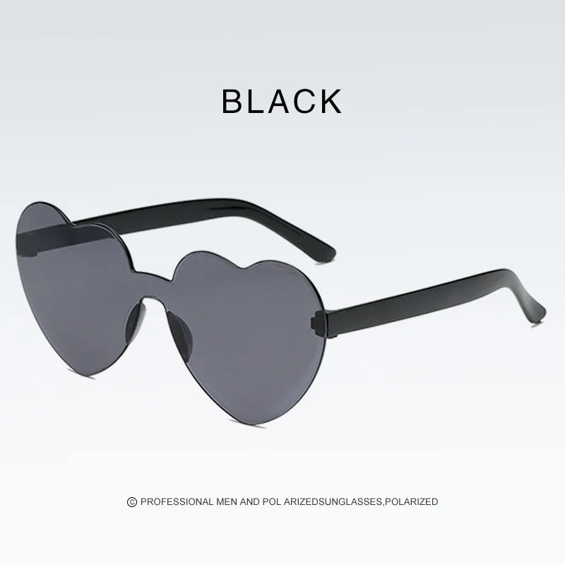 Heart-Shaped Frameless Sunglasses