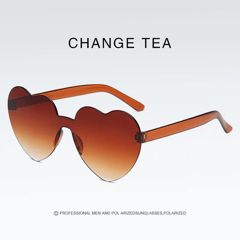 Heart-Shaped Frameless Sunglasses