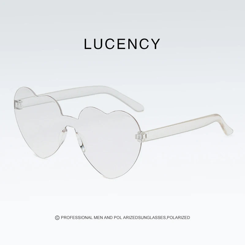 Heart-Shaped Frameless Sunglasses