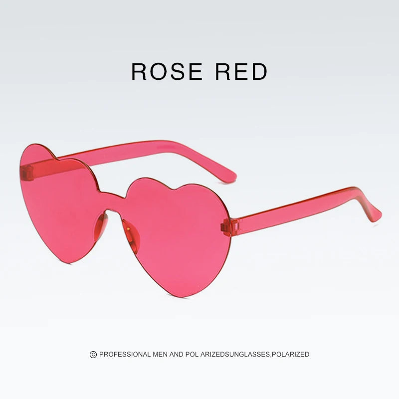 Heart-Shaped Frameless Sunglasses