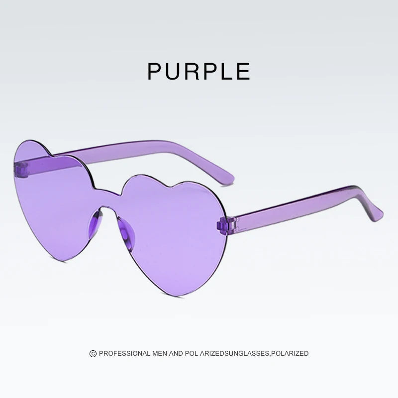 Heart-Shaped Frameless Sunglasses