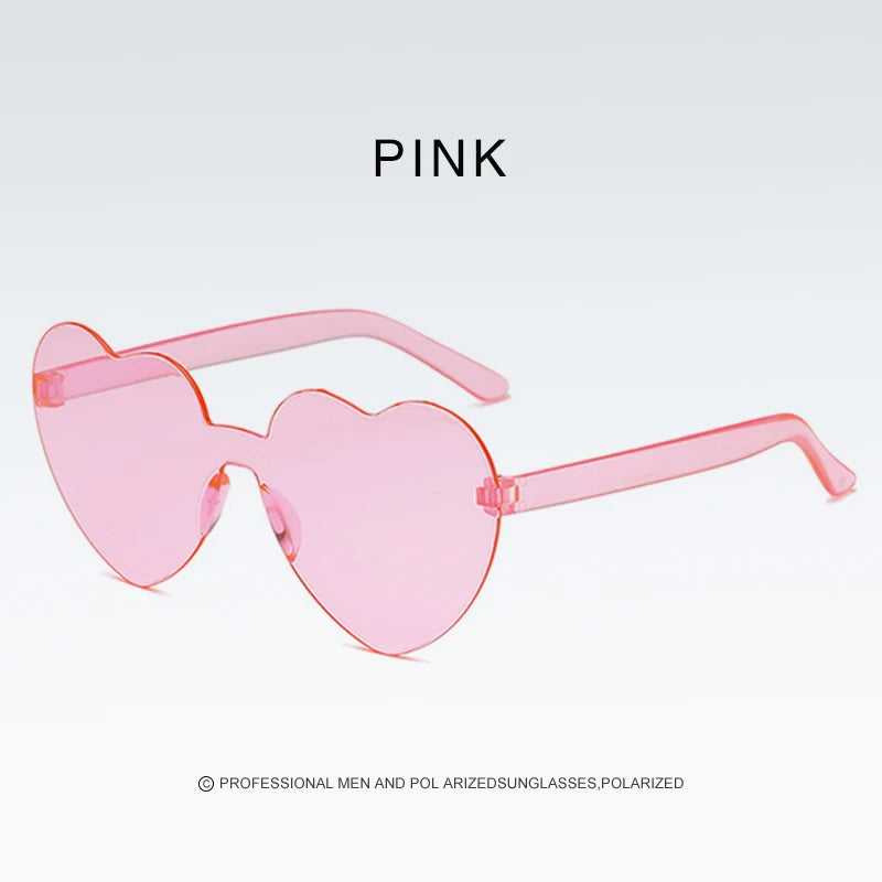 Heart-Shaped Frameless Sunglasses