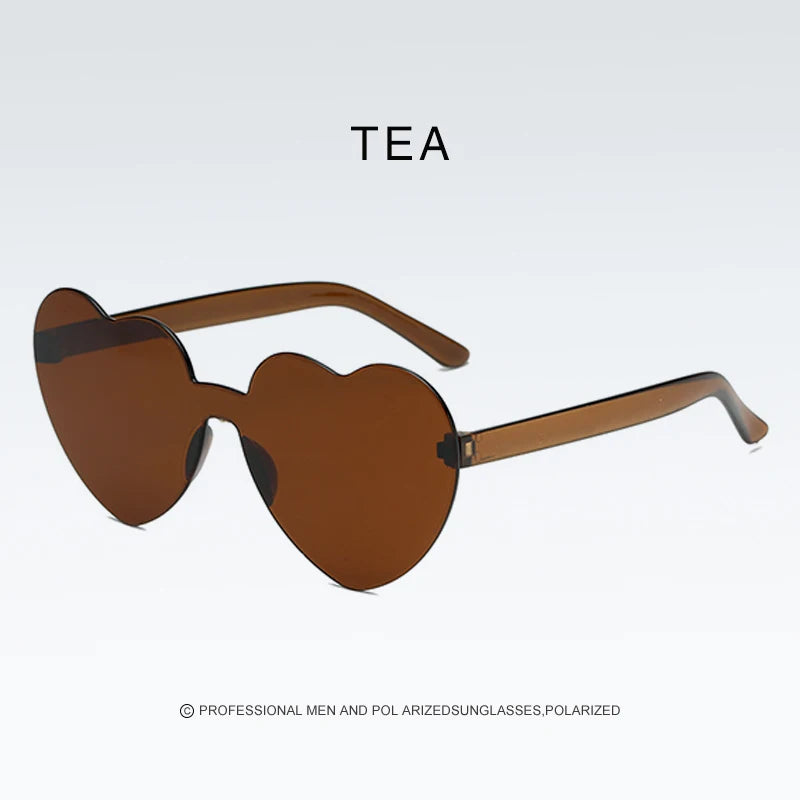 Heart-Shaped Frameless Sunglasses