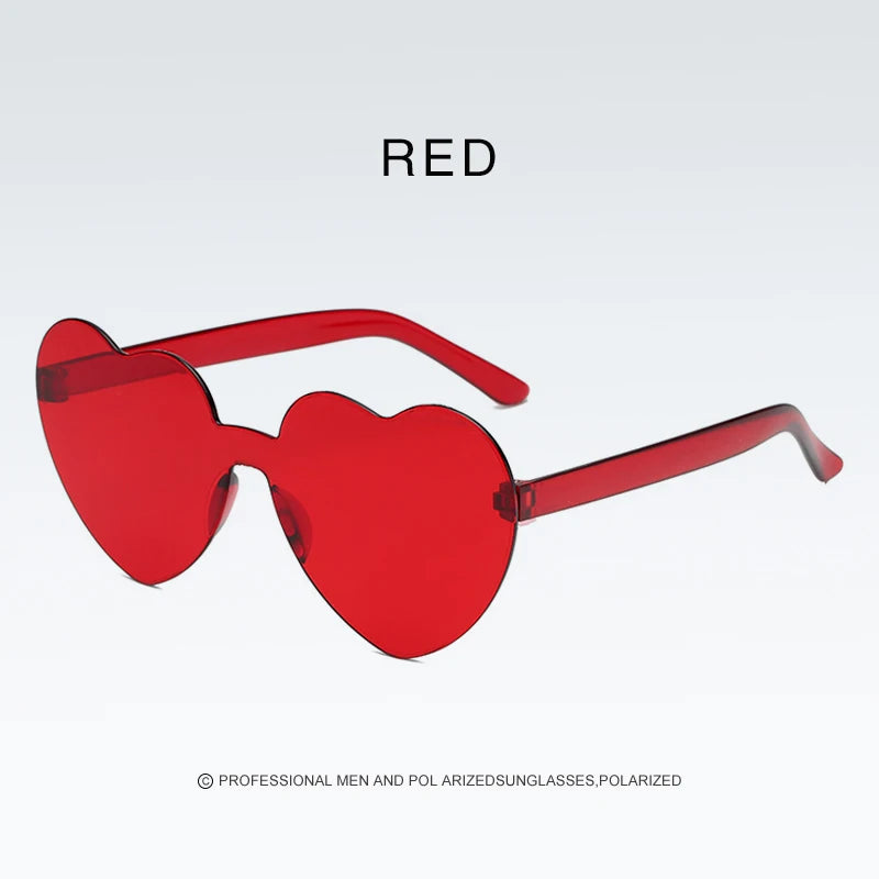 Heart-Shaped Frameless Sunglasses
