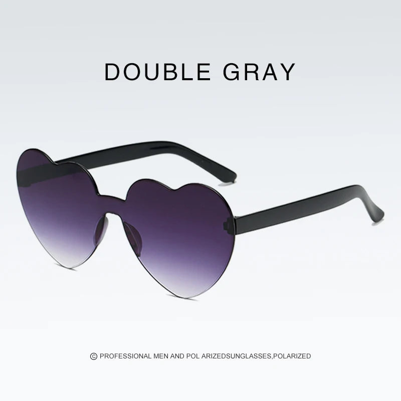 Heart-Shaped Frameless Sunglasses