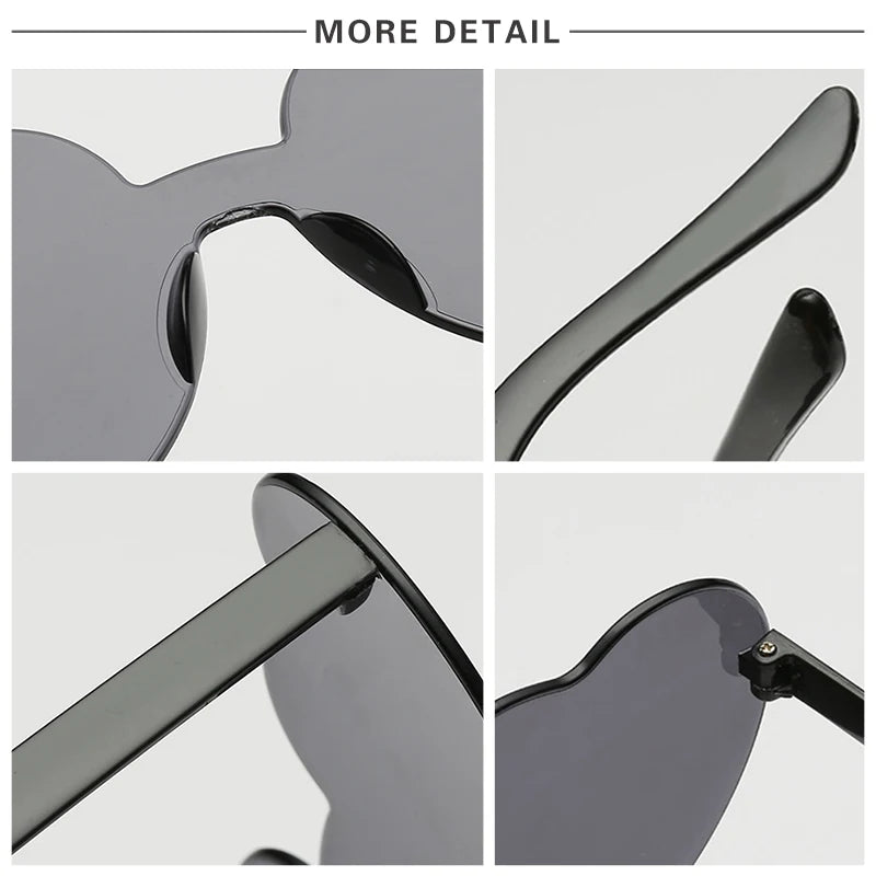 Heart-Shaped Frameless Sunglasses