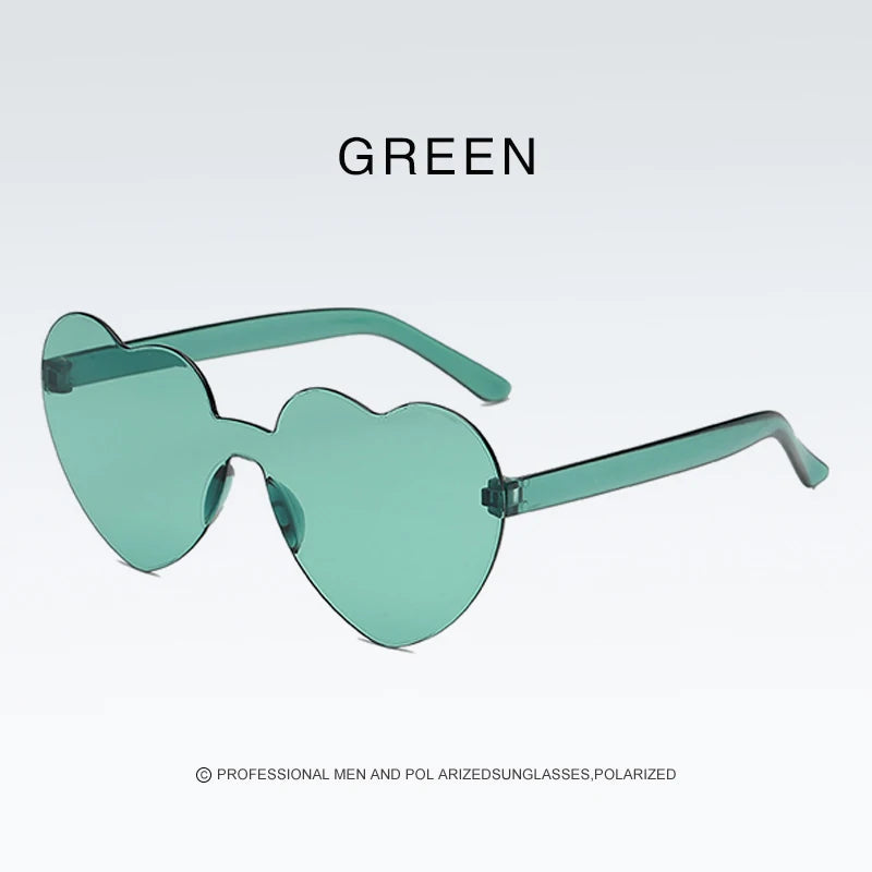 Heart-Shaped Frameless Sunglasses