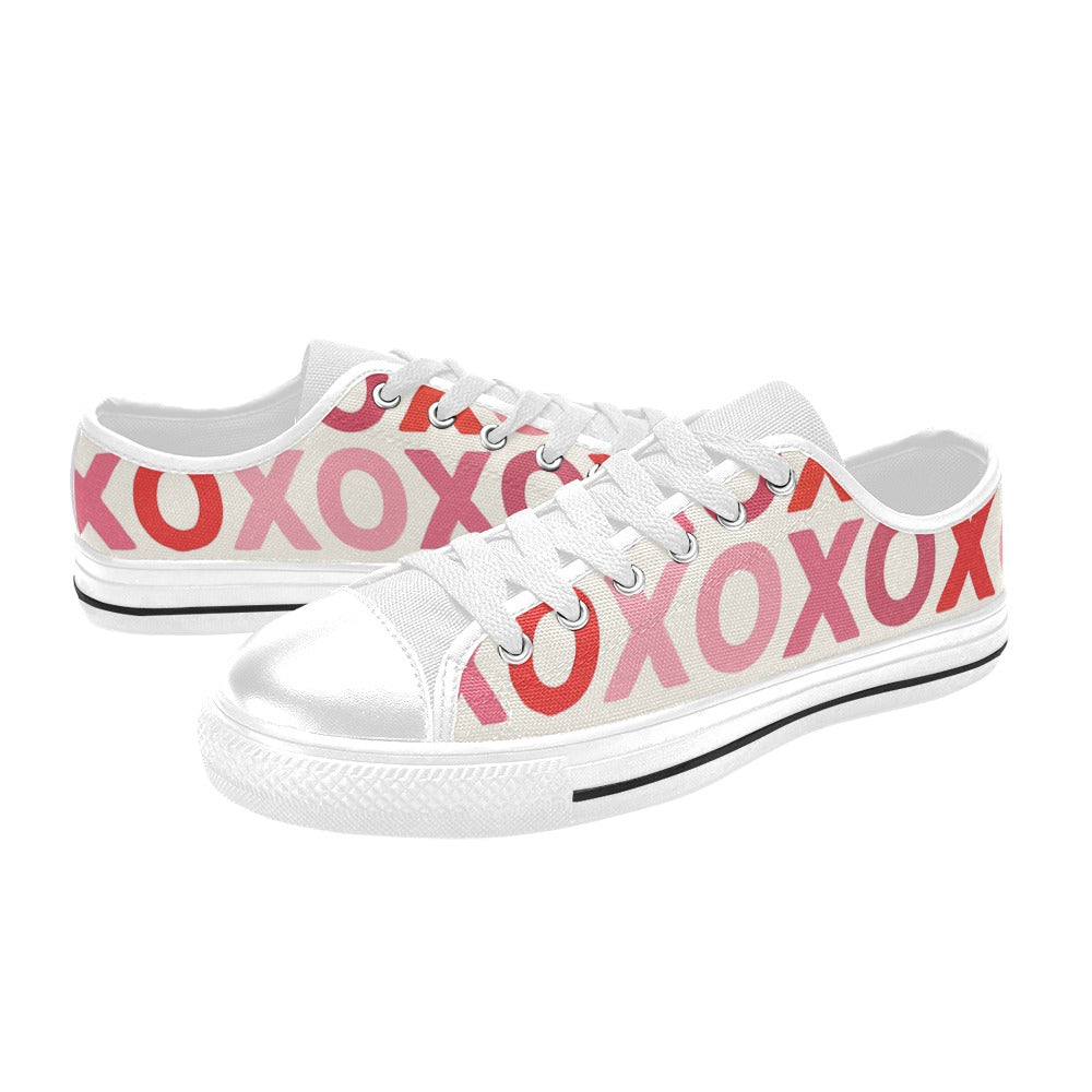 XOXO Hugs and Kisses Valentine's Canvas Women's Shoes