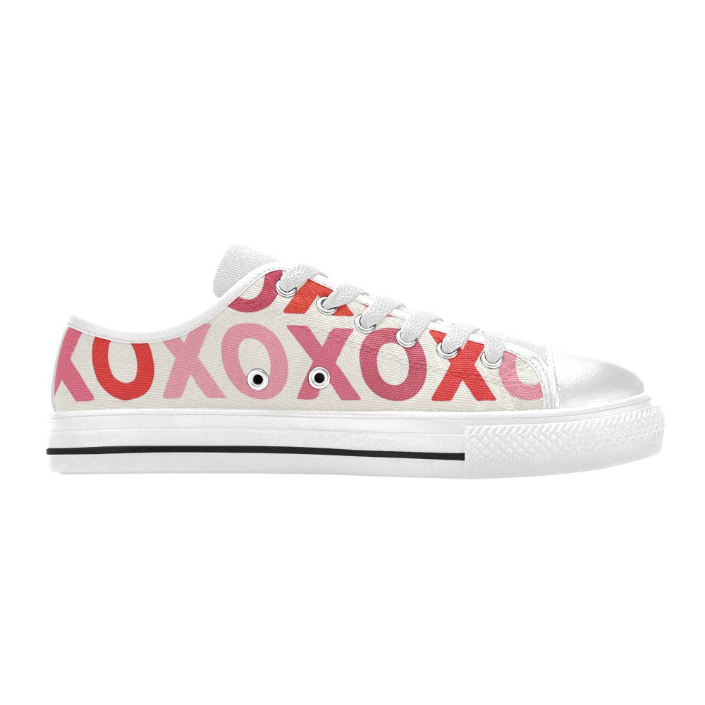 XOXO Hugs and Kisses Valentine's Canvas Women's Shoes
