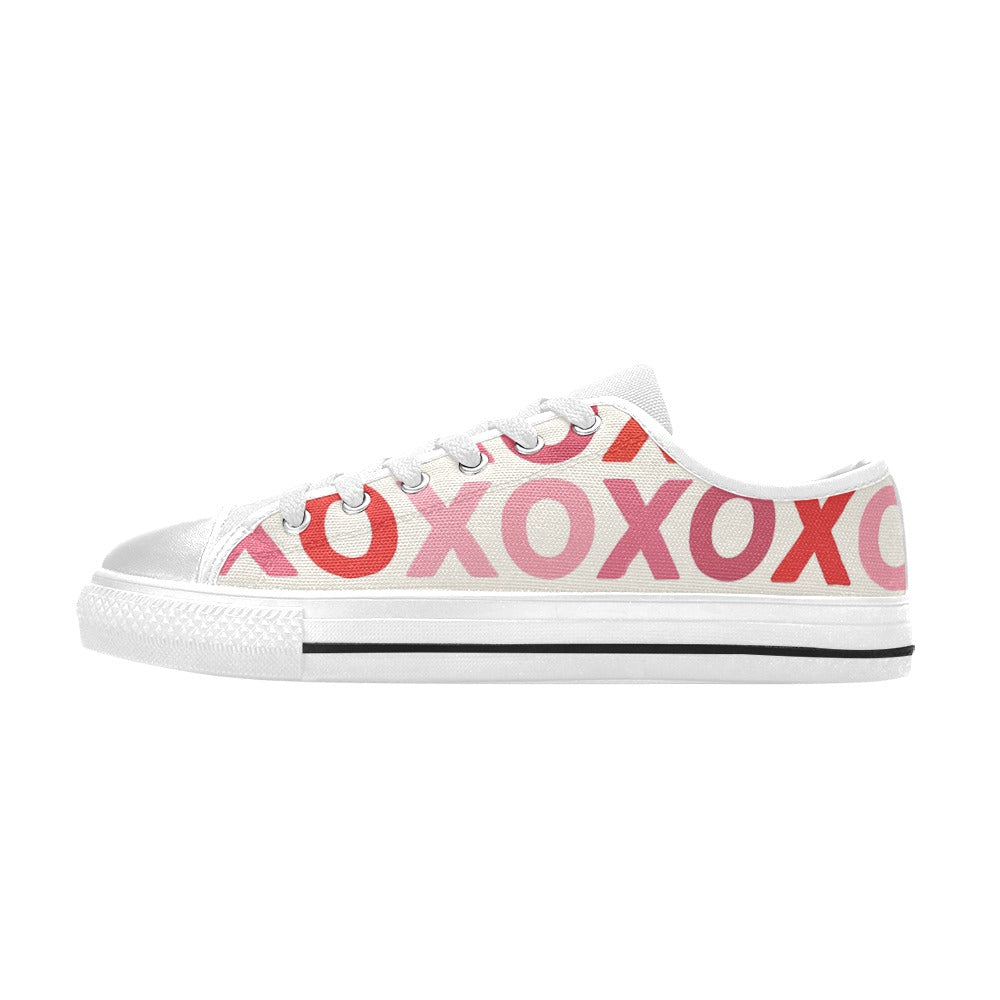 XOXO Hugs and Kisses Valentine's Canvas Women's Shoes