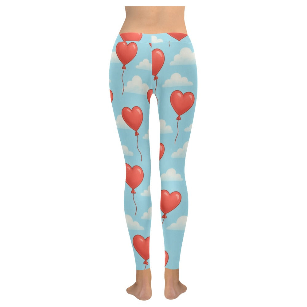 Valentine's Heart Balloons Women's All-Over Low Rise Leggings